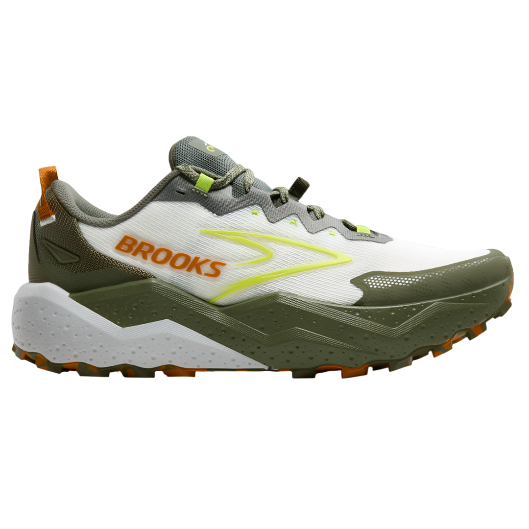 Brooks Mens Caldera 8 - Dusty Olive/Lime/Oyster - Trail - AW25