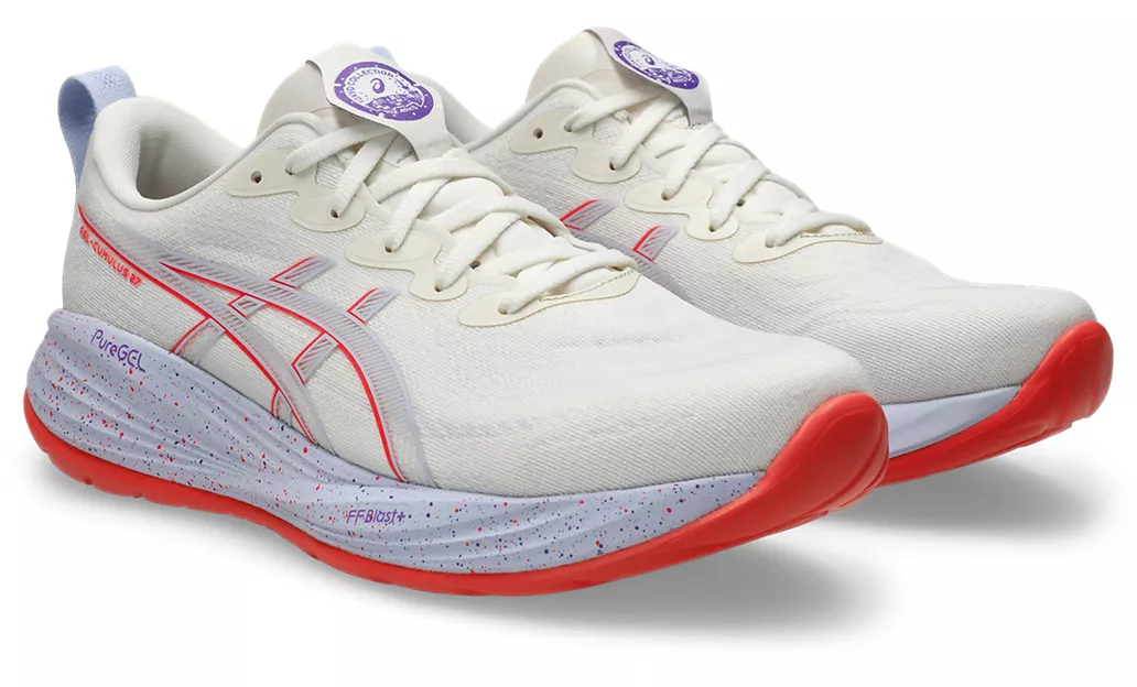 Asics Mens Gel Cumulus 27 Tokyo - Cream/Edo Purple - Neutral - AW25