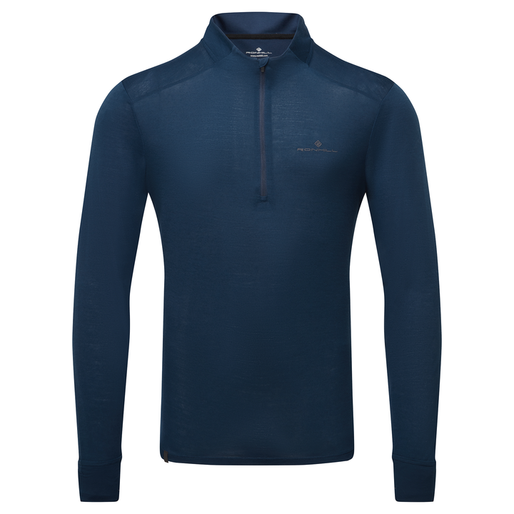 RonHill Mens Tech Merino 1/2 Zip - Dark Navy/Oxide - AW25