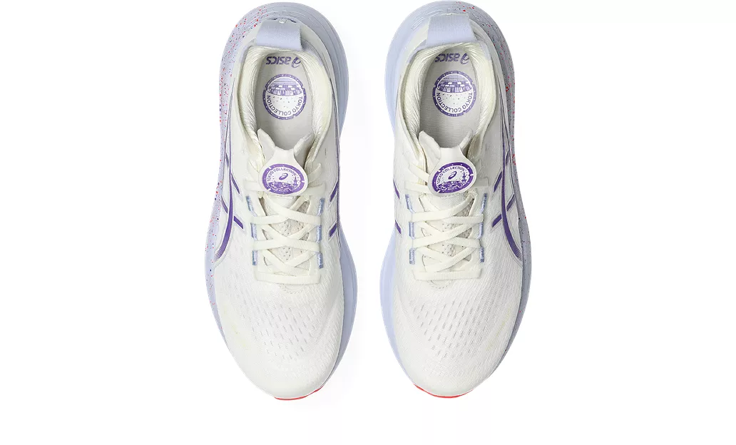 Asics Mens Gel Nimbus 27 Tokyo - Cream/Edo Purple - Neutral - AW25
