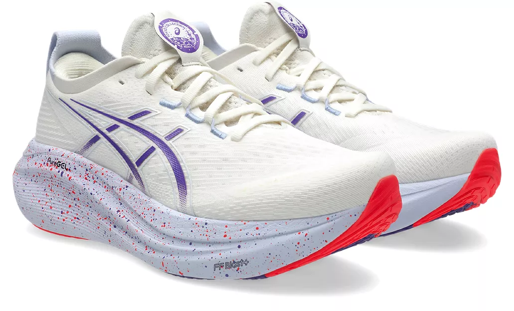 Asics Mens Gel Nimbus 27 Tokyo - Cream/Edo Purple - Neutral - AW25