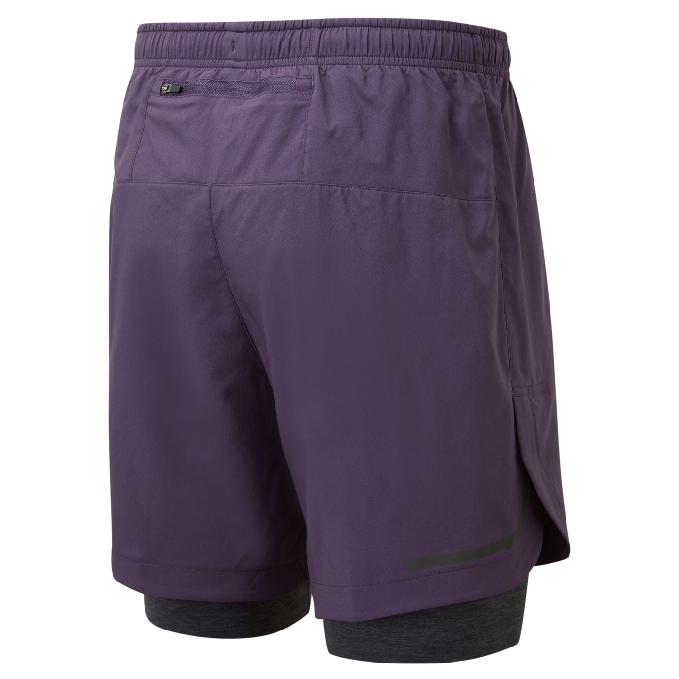 RonHill Mens Life 7" Twin Short - Nightshade/Charcoal Marl