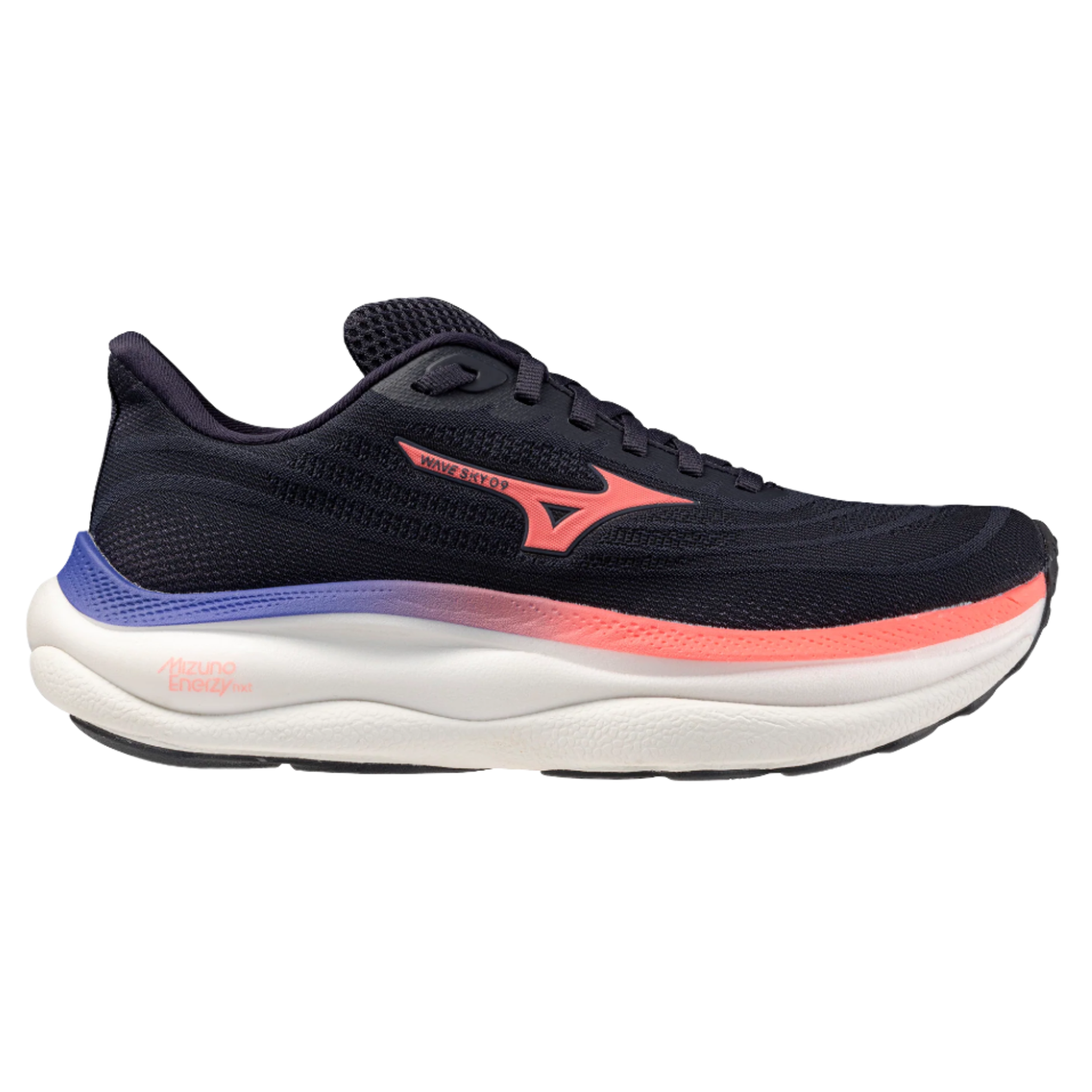 Mizuno Damen Wave Sky 9 - Odyssey Grey/Striking Coral/Iris Bloom - Neutral - AW25