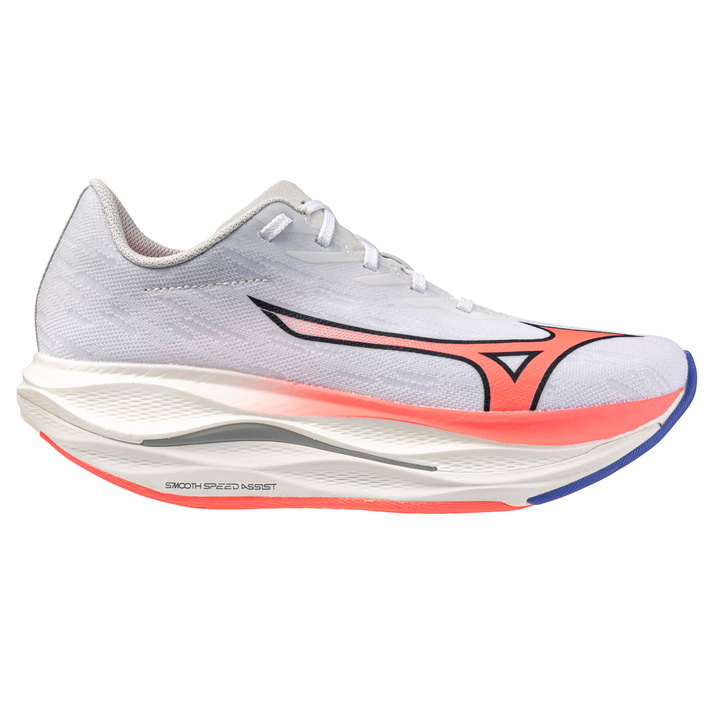 Mizuno Womens Wave Rebellion Flash - White/Striking Coral/Iris Bloom - Neutral - AW25