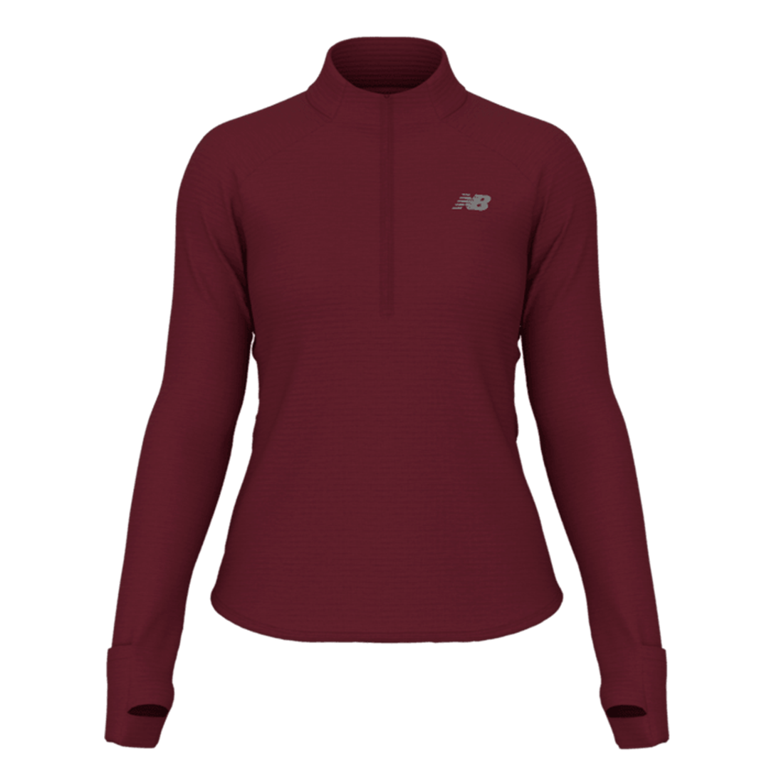 New Balance Womens RC Essential Heat Grid Half Zip - Podium Red - AW26