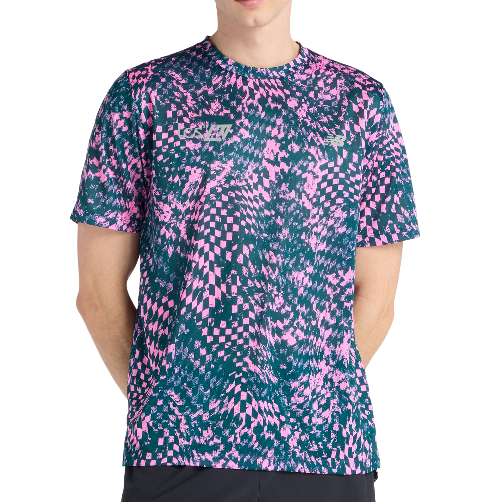 T-shirt imprimé RC Essential New Balance pour hommes London Edition - Pink Heat - SS26