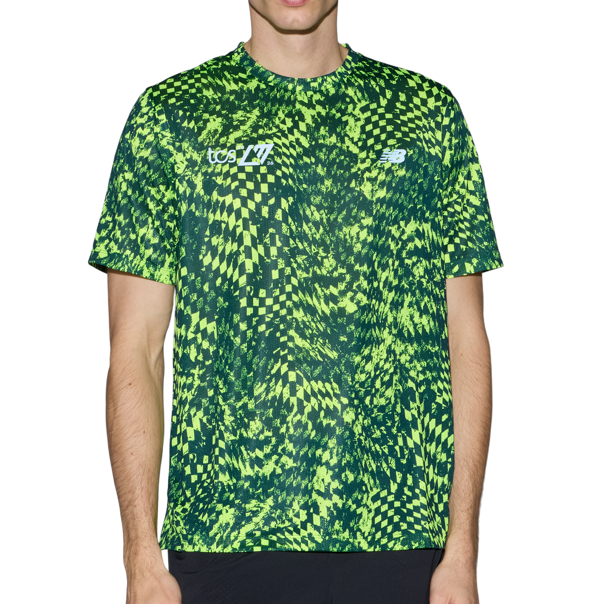 T-shirt imprimé RC Essential New Balance pour hommes London Edition - Vert alcalin - SS26
