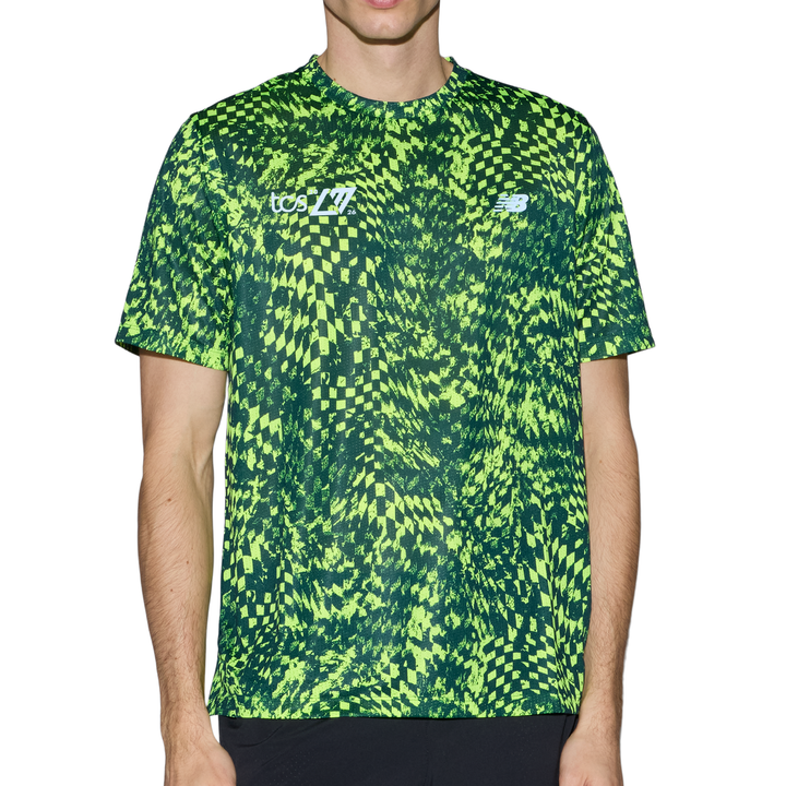 T-shirt imprimé RC Essential New Balance pour hommes London Edition - Vert alcalin - SS26