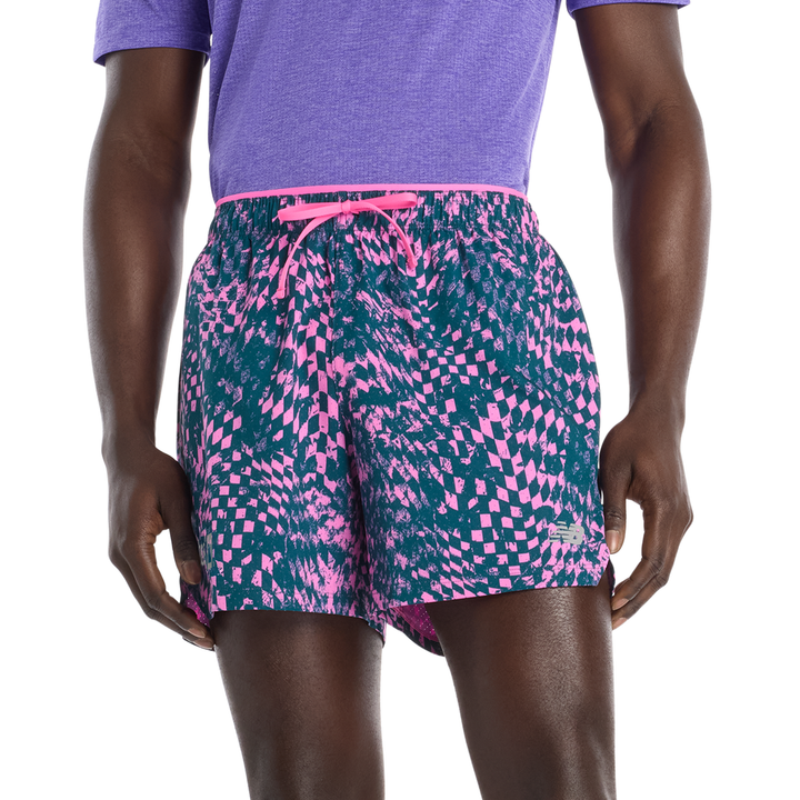 New Balance Herren London Edition RC bedruckte Short 5" – Pink Heat – SS26