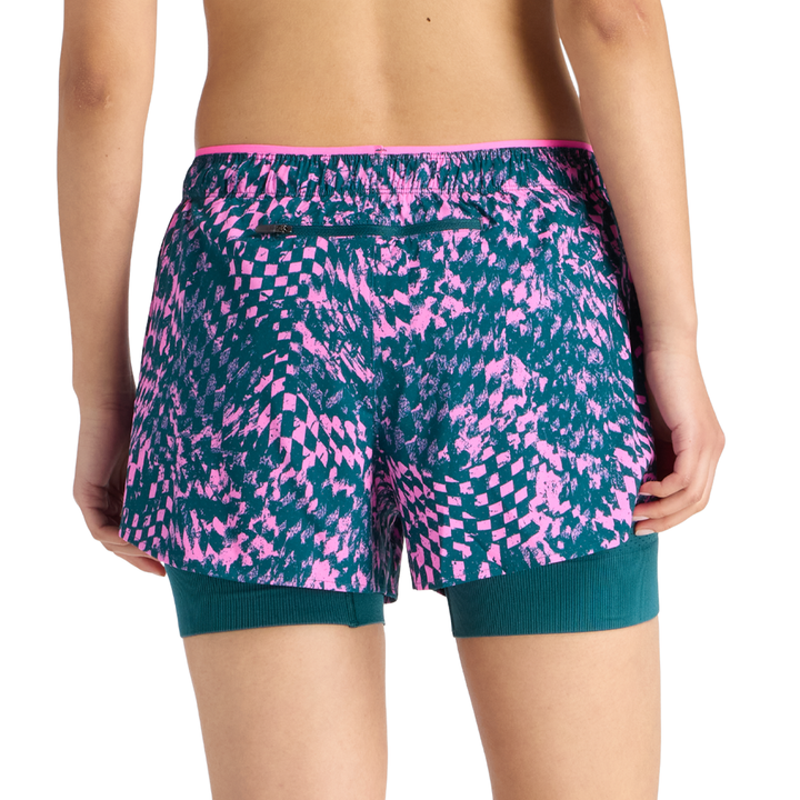 New Balance Damen London Edition RC bedruckte 2-in-1 3" Shorts – Pink Heat – SS26