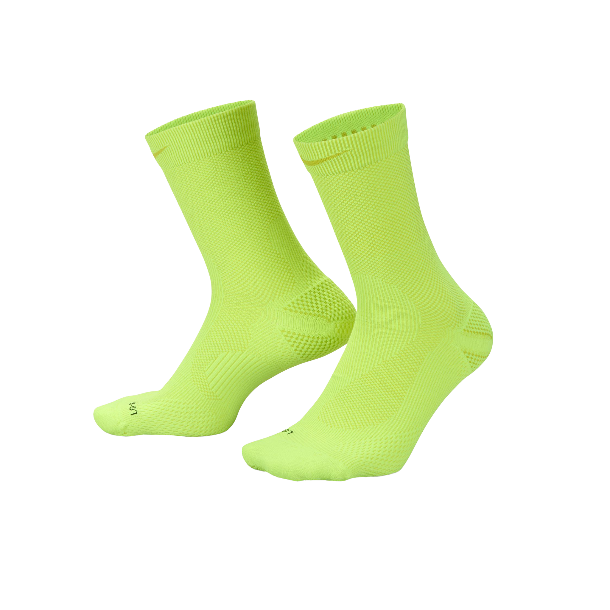 Nike Running Lightweight Crew Socks - Volt/Bright Cactus/Black/Bright Cactus