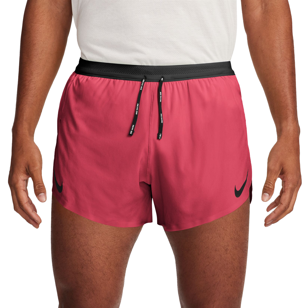 Nike Mens Dri-FIT ADV 4" Brief-Lined Aeroswift Short - Fusion Red/Black - SU26