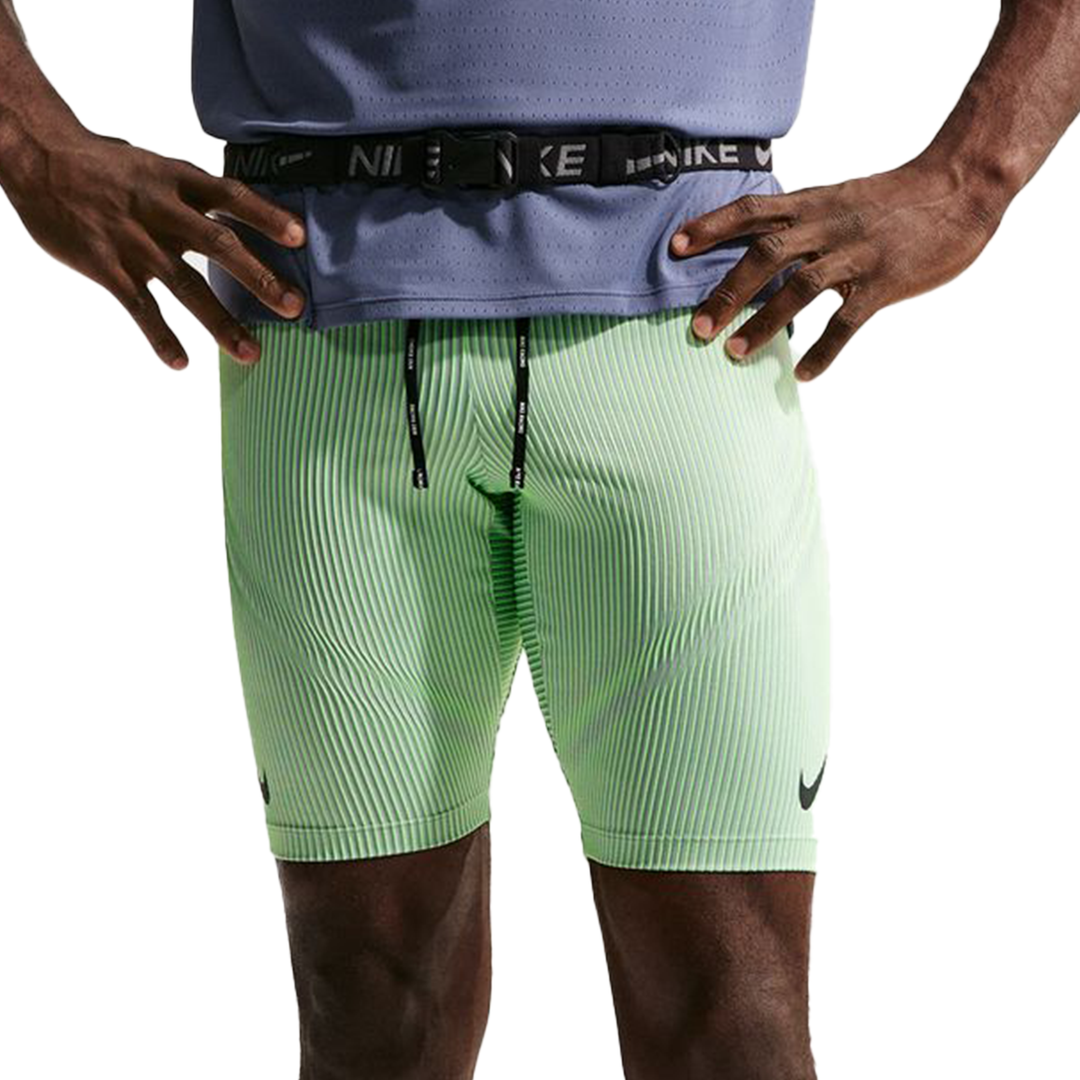 Nike Mens Dri-FIT ADV 1/2 Length AeroSwift Tights - Lime Blast/Steam/Light Silver/Black