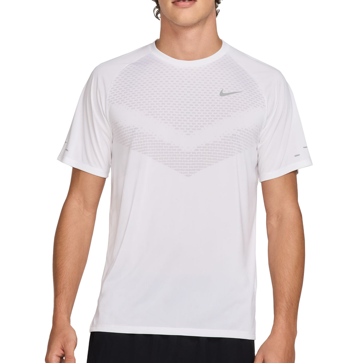 Nike Mens Dri-FIT ADV Short Sleeve Stride Tee - White/Reflective Silver - SP26