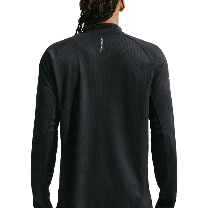 Nike Mens Stride Aero-FIT 1/2 Zip Mid Layer - Black/Reflective Silver