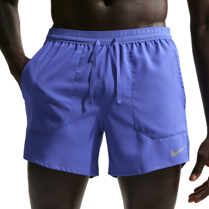 Nike Herren Dri-FIT 5" Brief-Lined Stride Short - Lapis/Reflektierendes Silber