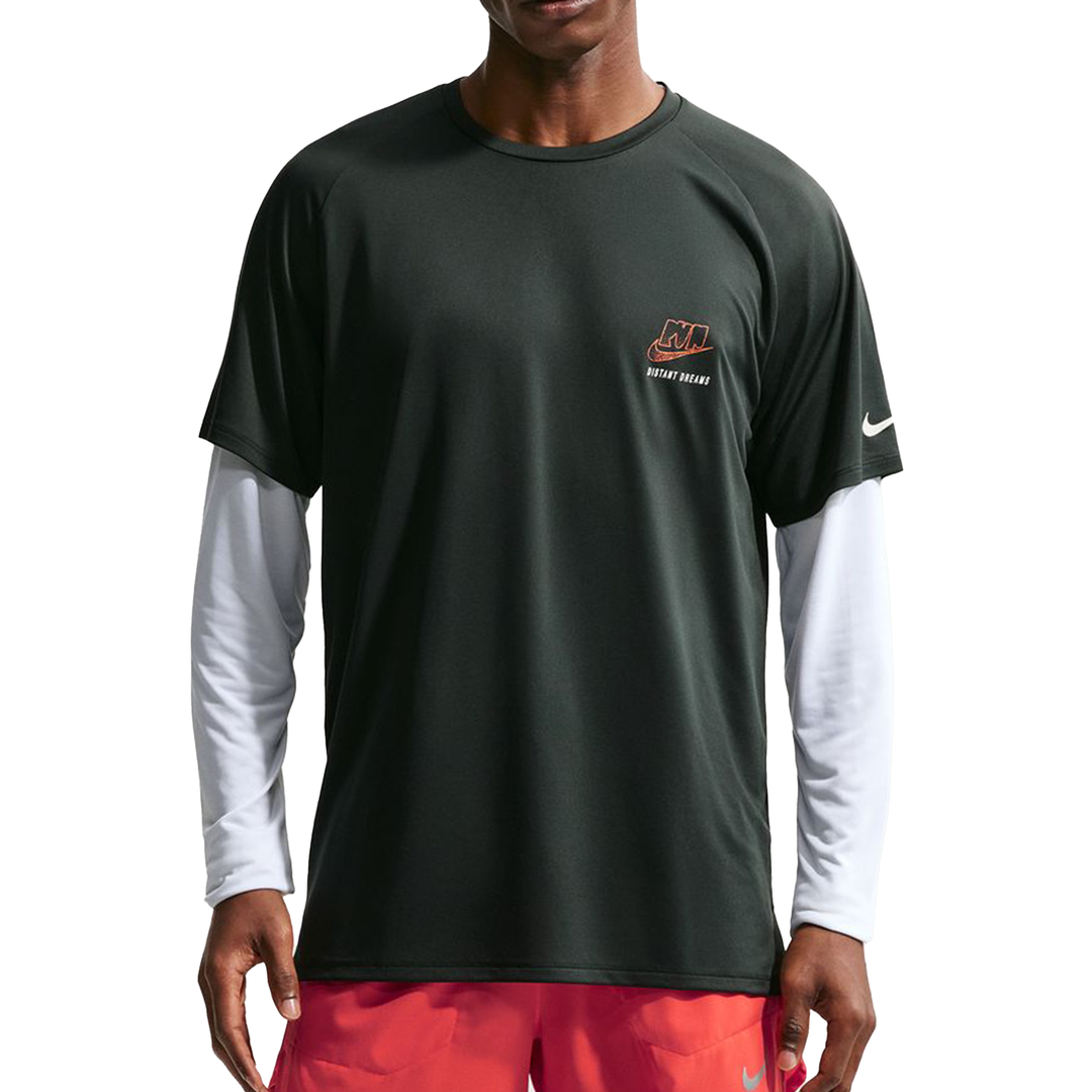 Nike Herren Stride Dri-FIT ADV S/S Lauf-T-Shirt – Schwarzfichte