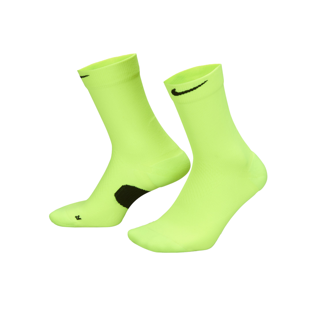 Nike Running Midweight Crew Socks - Volt/Black