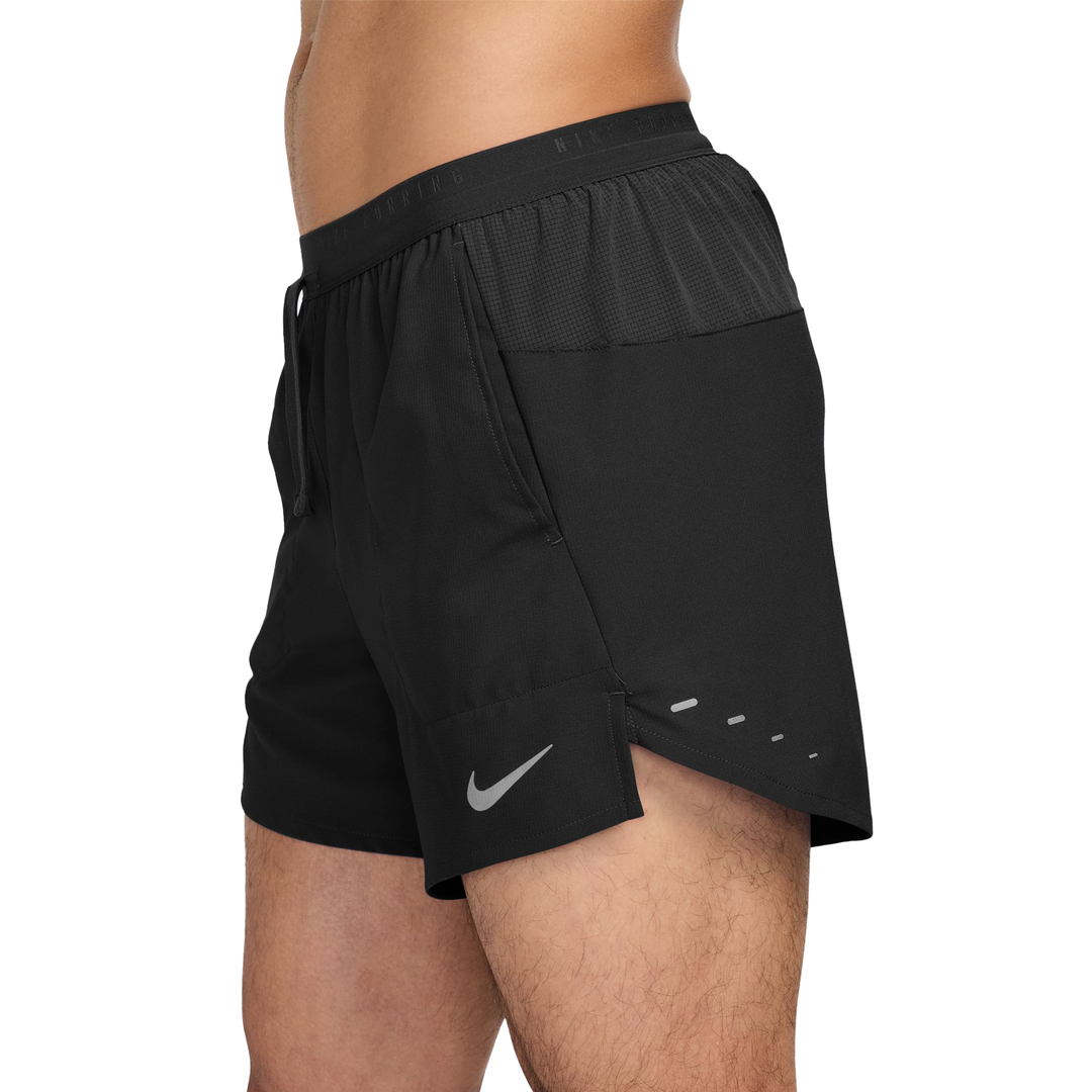 Short Nike Dri-FIT 5" pour hommes - Noir/Argent réfléchissant - HO25
