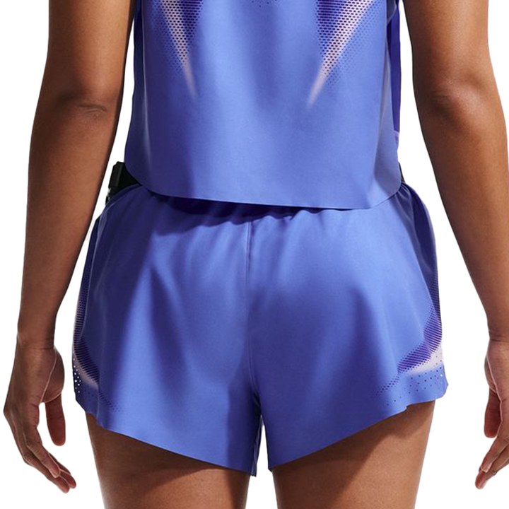 Nike Damen Dri-FIT ADV Brief-Lined 3" AeroSwift Shorts - Saphir/Hot Lava