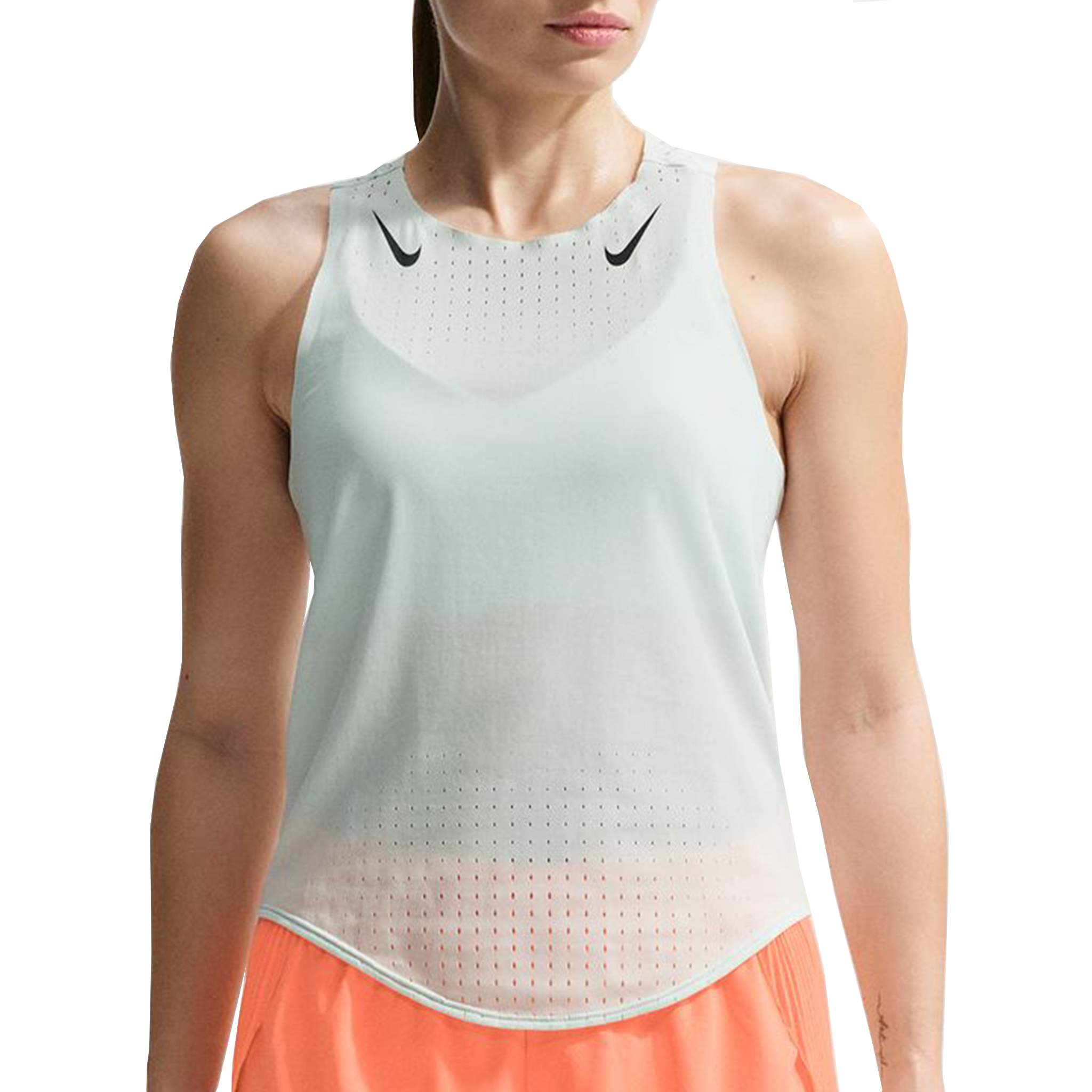 Nike Womens Dri-FIT ADV Aeroswift Singlet - Barely Green/Black - SU26