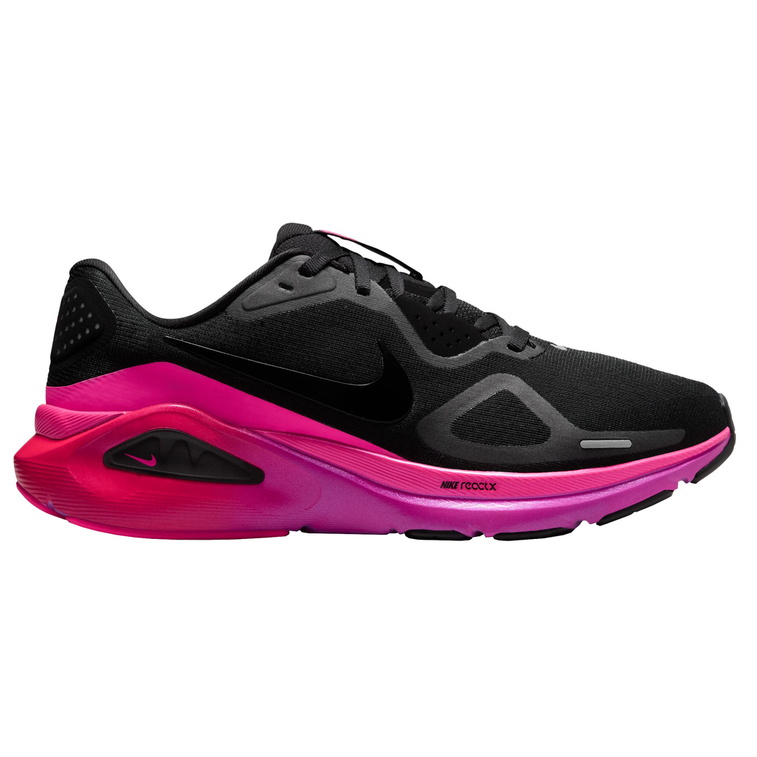Nike Womens Structure 26 - Black/Black/Hyper Pink/Laser Crimson - Stability - FA26