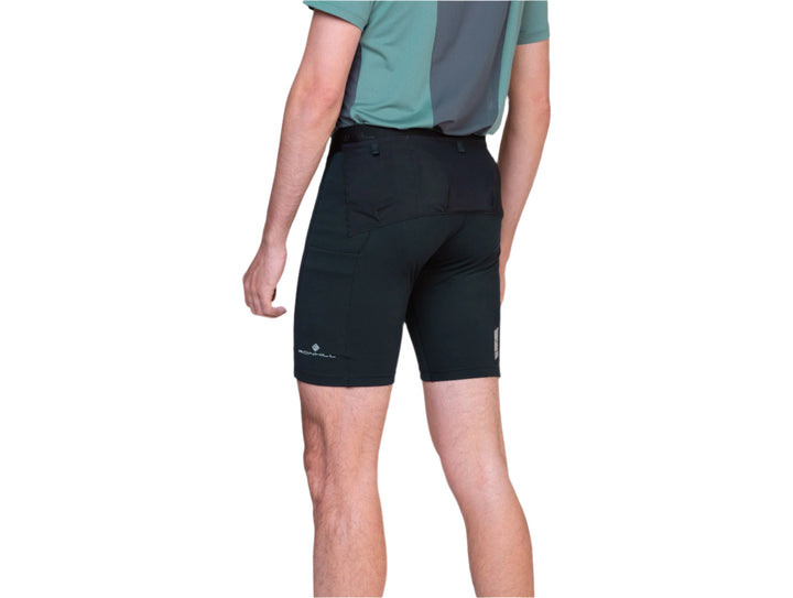 RonHill Mens Tech All Terrain 8" Stretch Short - All Black