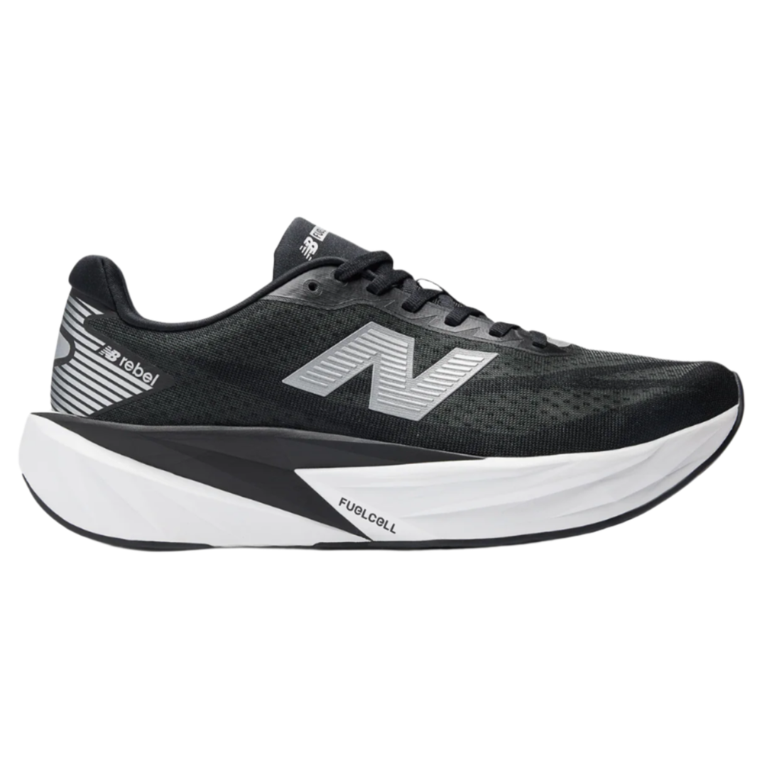 New Balance Mens FuelCell Rebel V5 - Black/Silver Metallic/White - Neutral - AW25