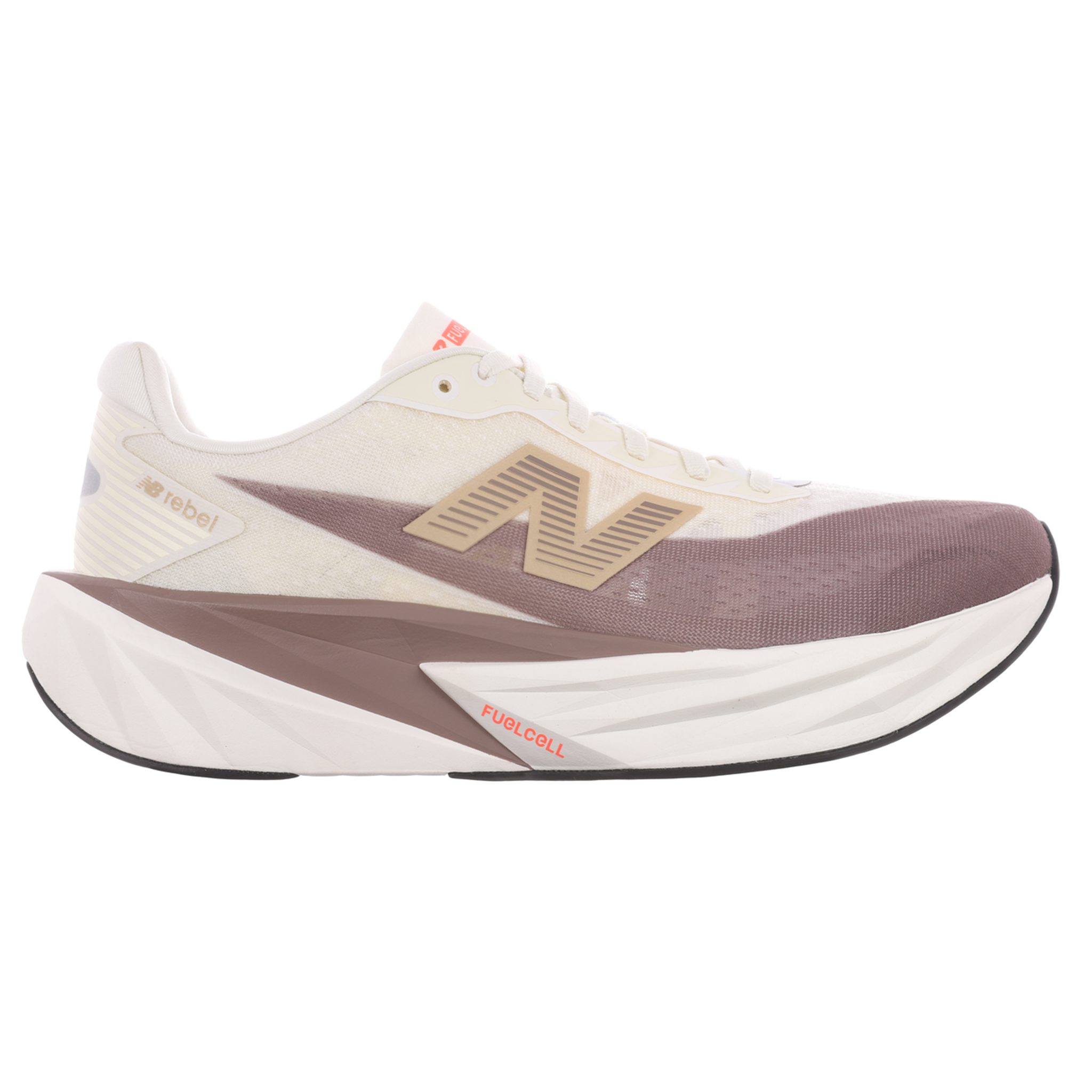 New Balance Mens FuelCell Rebel V5 Wide (2E Width) - Angora/Earth Shadow/Sea Salt - Neutral - AW25