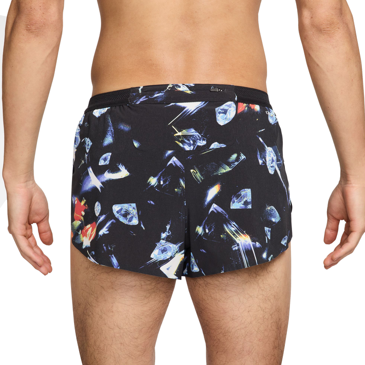 Nike Mens Dri-FIT ADV 2" Brief-Lined Aeroswift Short - Black/Laser Orange - HO25