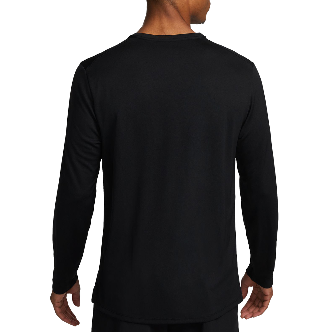Nike Herren Dri-FIT UV L/S Miler Top – Schwarz/Reflektierendes Silber
