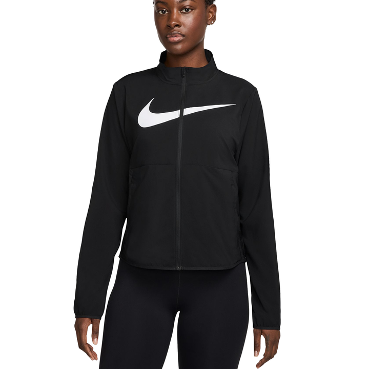 Nike Womens Tempo Swoosh Dri-FIT Jacket - Black/White - FA25