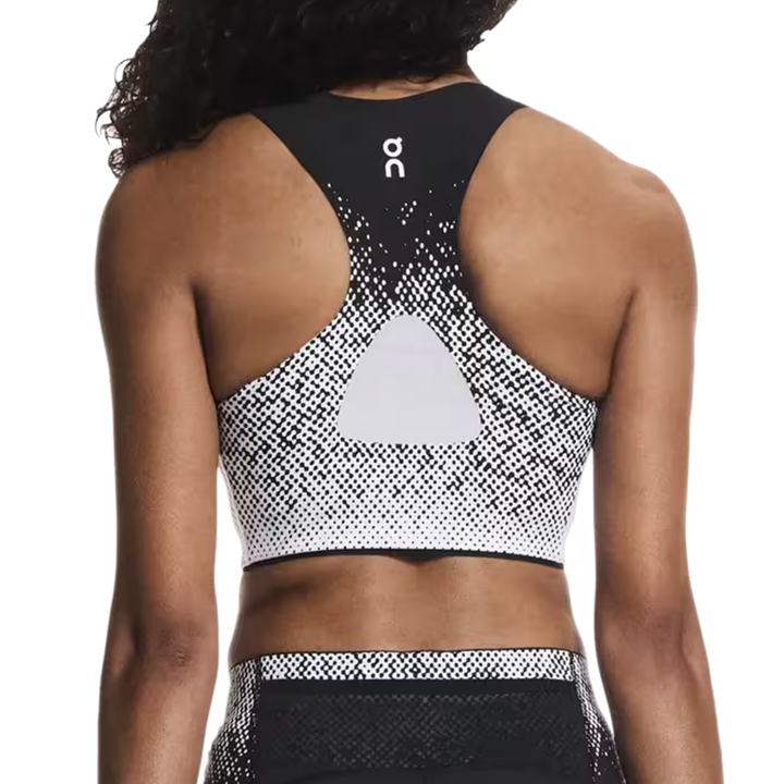 ON Damen Zero Crop Weste – Weiß/Schwarz – SS26