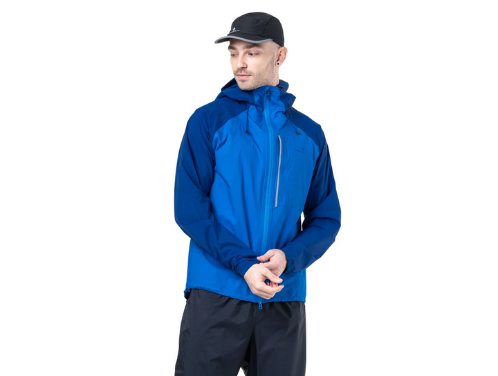 RonHill Mens Tech Storm Jacket Waterproof - Ocean/Electric Blue - AW25