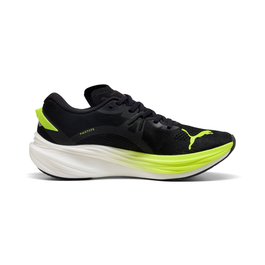 Puma Mens Deviate NITRO 3 - Puma Black/Yellow Alert - Neutral - AW25