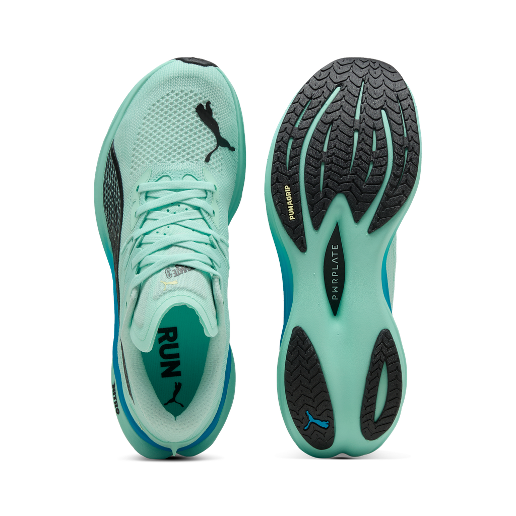 Puma Mens Deviate NITRO 3 - Mint Melt/Speed Blue - Neutral - AW25