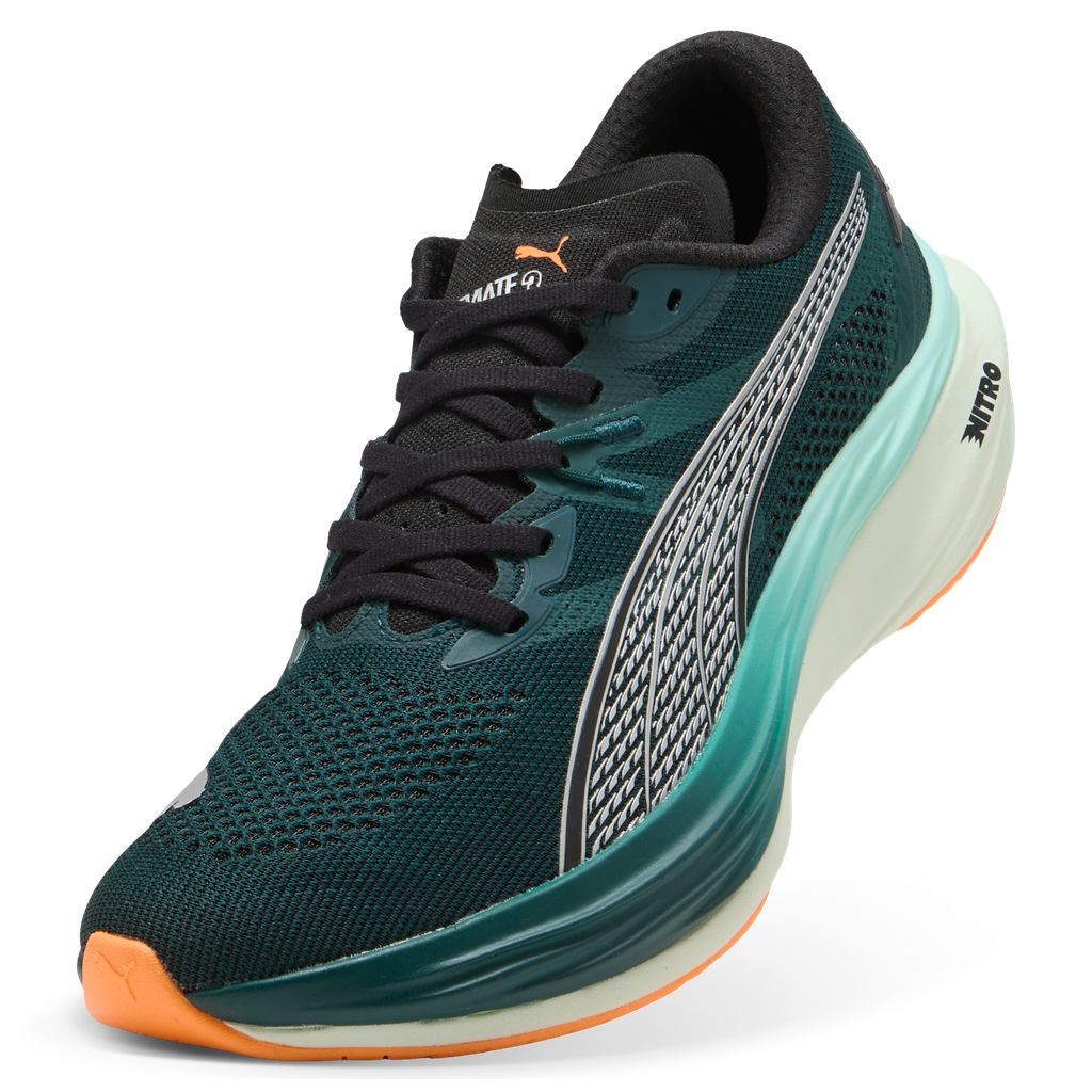 Puma Mens Deviate NITRO 3 - Green Terrain/Heat Fire - Neutral - AW25
