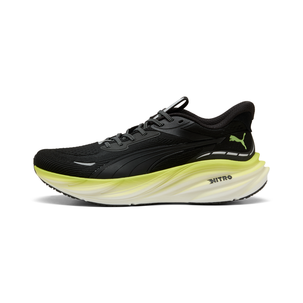 Puma Mens Magnify NITRO 3 - Puma Black/Sunny Lime - Neutral - AW26