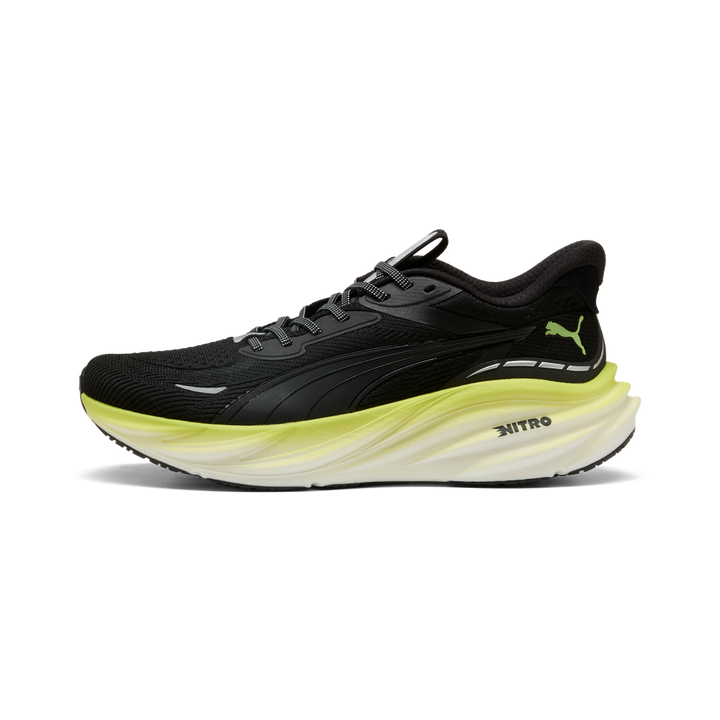Puma Mens Magnify NITRO 3 - Puma Black/Sunny Lime - Neutral - AW26