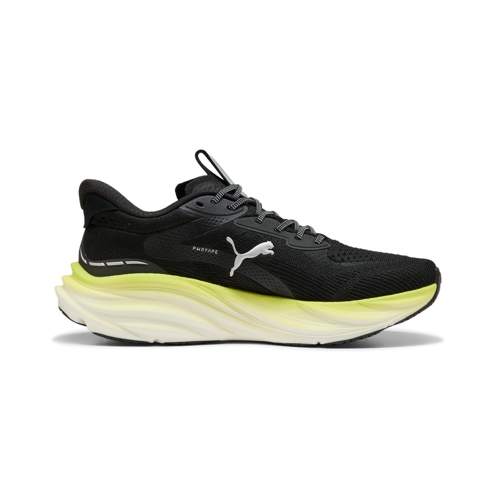 Puma Mens Magnify NITRO 3 - Puma Black/Sunny Lime - Neutral - AW26