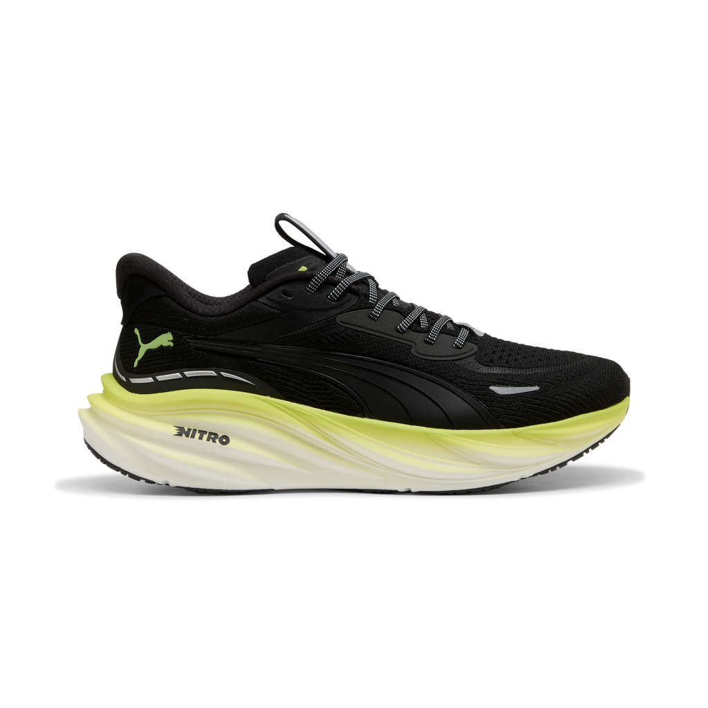 Puma Mens Magnify NITRO 3 - Puma Black/Sunny Lime - Neutral - AW26
