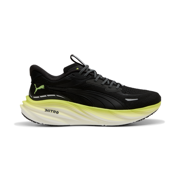 Puma Mens Magnify NITRO 3 - Puma Black/Sunny Lime - Neutral - AW26