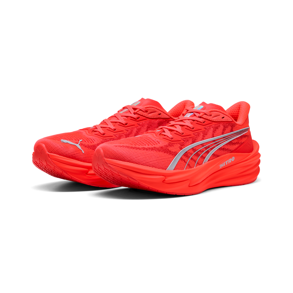 Puma Mens Deviate NITRO 4 - Ultra Red/Puma Silver - Neutral - AW26