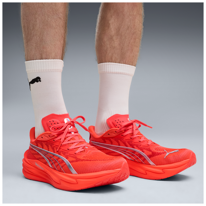 Puma Mens Deviate NITRO 4 - Ultra Red/Puma Silver - Neutral - AW26