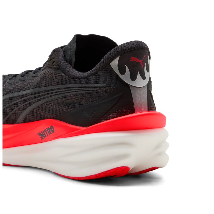 Puma Mens Deviate NITRO 4 - Puma Black/Ultra Red - Neutral - AW26