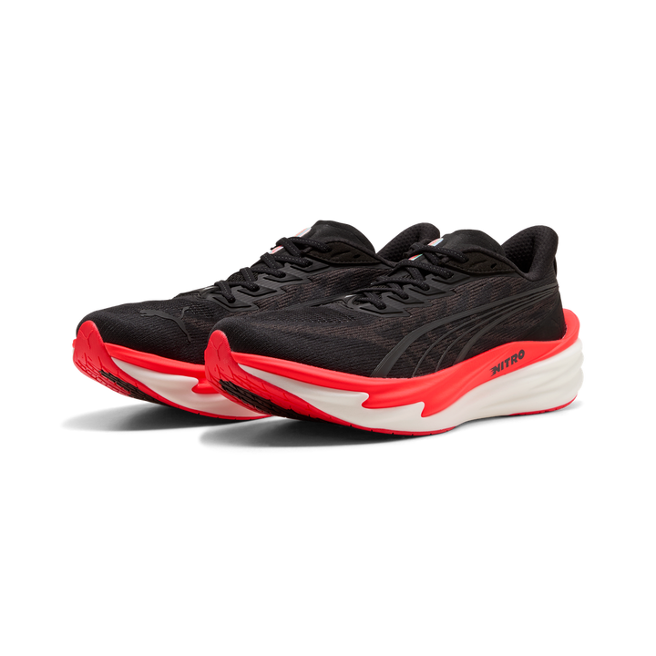 Puma Mens Deviate NITRO 4 - Puma Black/Ultra Red - Neutral - AW26