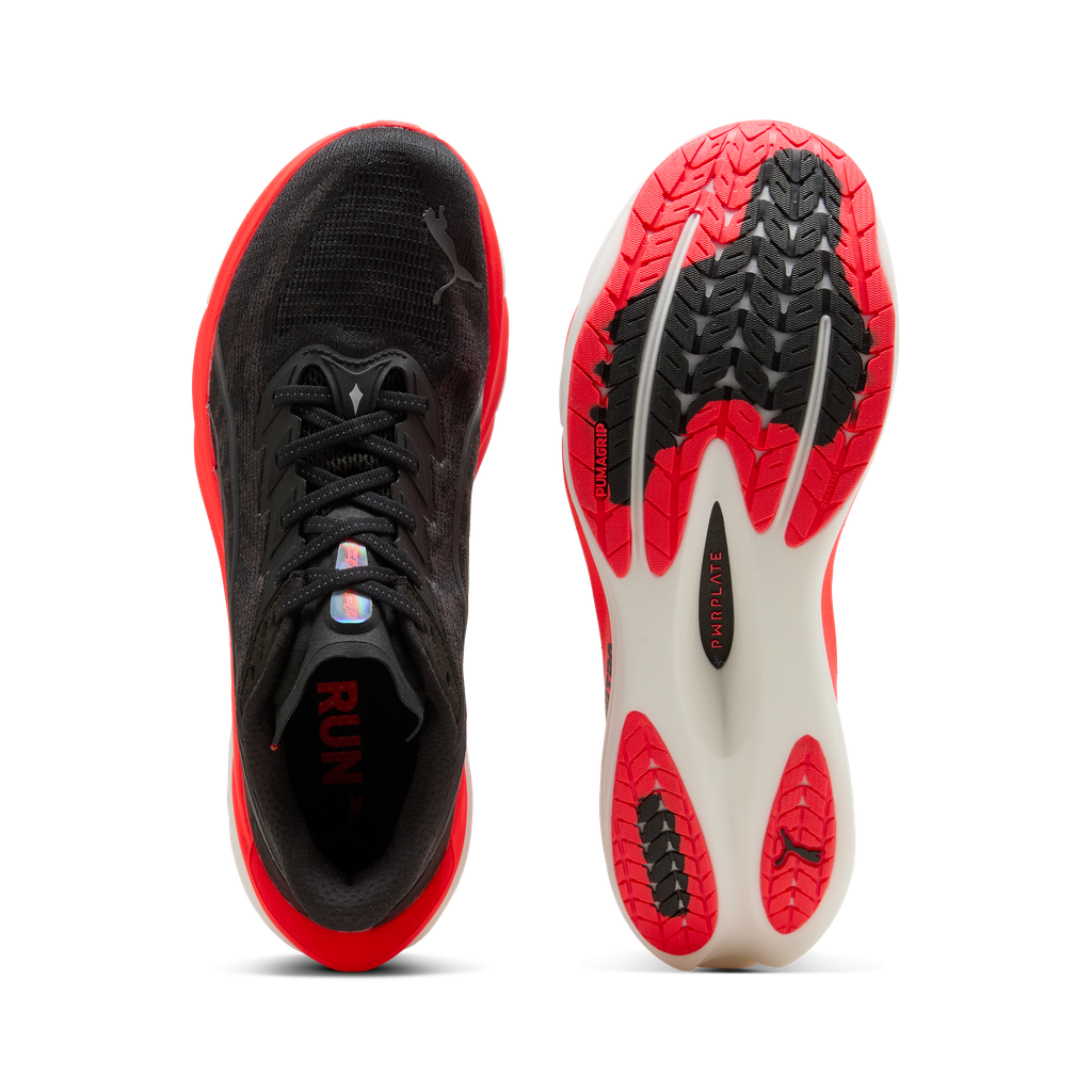 Puma Mens Deviate NITRO 4 - Puma Black/Ultra Red - Neutral - AW26
