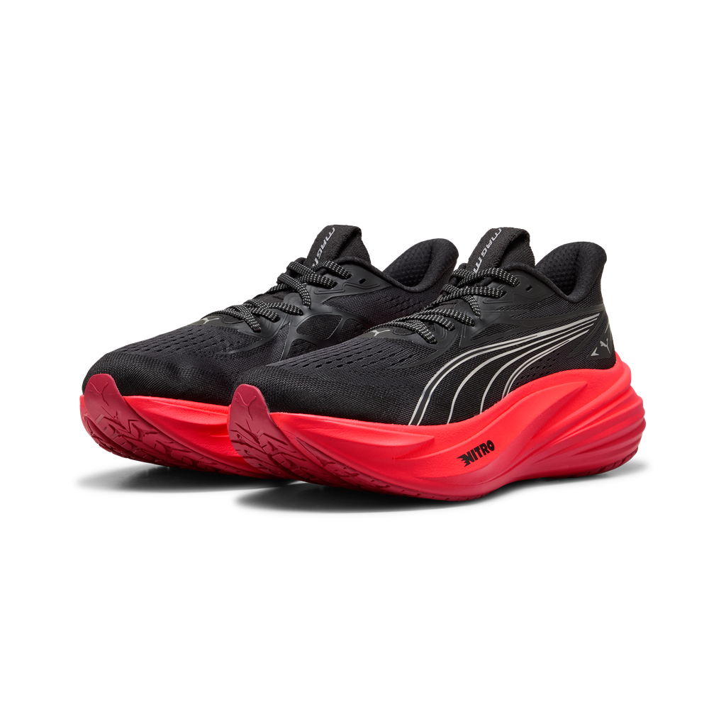 Puma Mens MagMax NITRO 2 - Puma Black/Ultra Red - Neutral - AW26