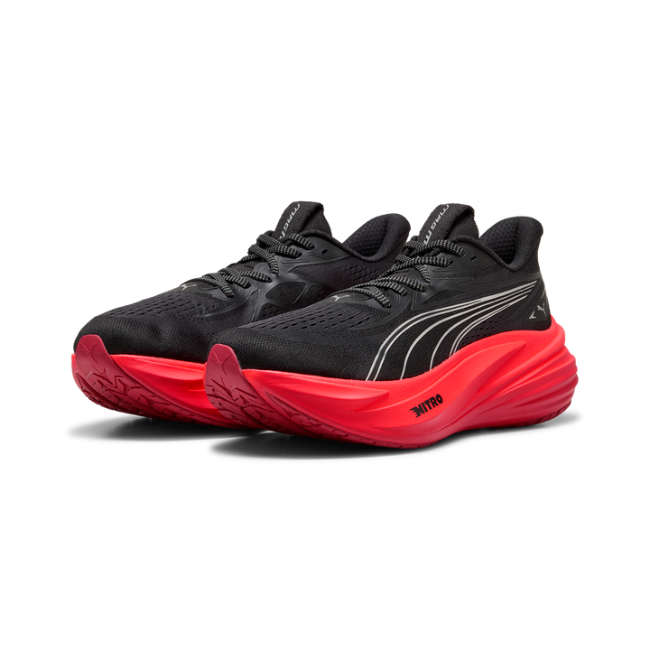 Puma Mens MagMax NITRO 2 - Puma Black/Ultra Red - Neutral - AW26
