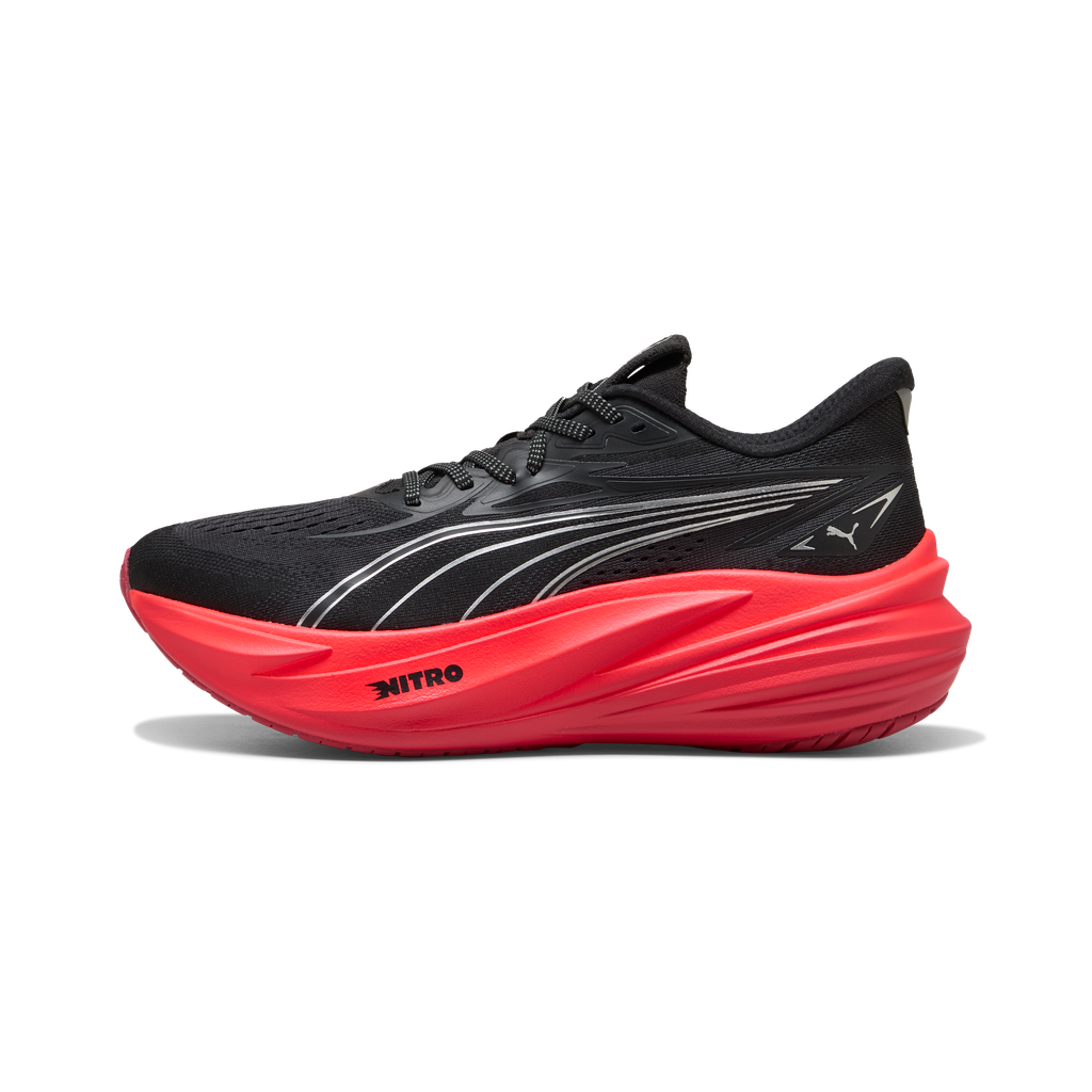 Puma Mens MagMax NITRO 2 - Puma Black/Ultra Red - Neutral - AW26